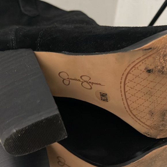 Jessica Simpson Black Suede Cowboy Boots - Picture 7 of 10